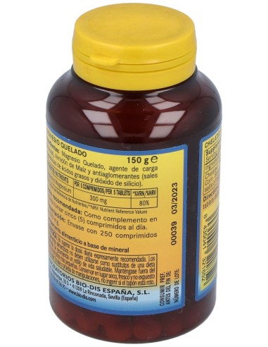 Nature Essential Magnesio Quelado 300Mg 250 Tableta