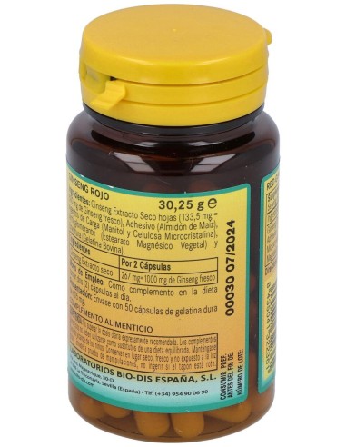 Nature Essential Ginseng Rouge 50 Cápsulas