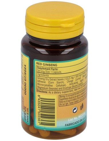 Nature Essential Ginseng Rouge 50 Cápsulas