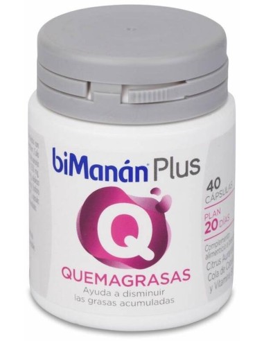 Bimanán Plus Q Quemagrasas Cápsulas, 40 Uds