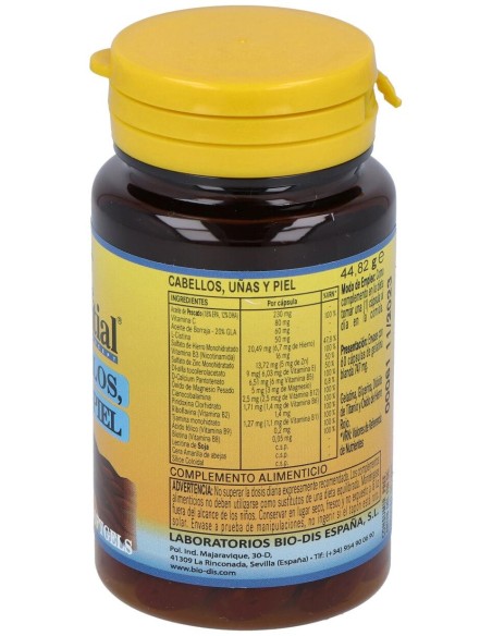 Cabello, Uñas Y Piel 540Mg. 60Perlas