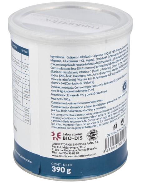 Confortflex Colageno Hidro+Mg+Vit. C+Curcuma 390Gr