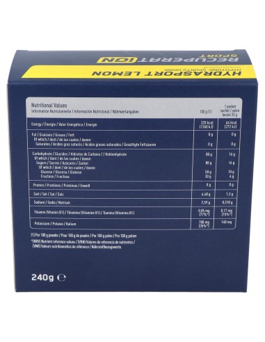 Recuperat-Ion Hydrasport Sabor Limón 12 Sobres