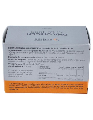 Dha Origen Npd1 1000 Blister 60Perlas.