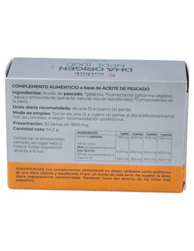 Dha Origen Npd1 1000 Blister 30Perlas.