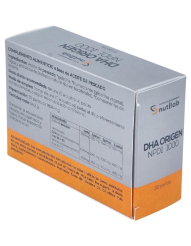 Dha Origen Npd1 1000 Blister 30Perlas.