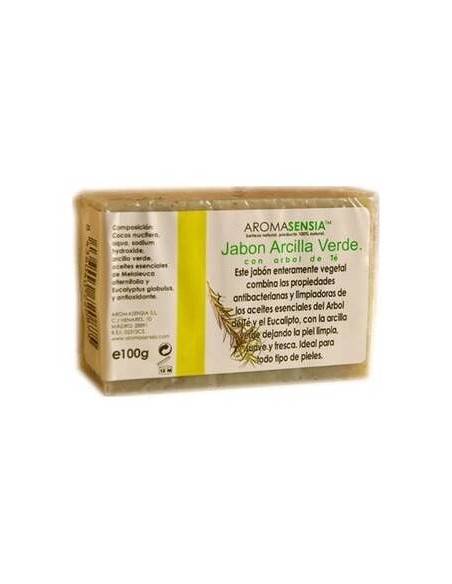 Aromasensia Jabón Arcilla Verde Con Árbol De Té 100 Gr