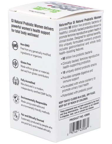 Naturesplus Gi Natural Probiotic Mujer 30Caps
