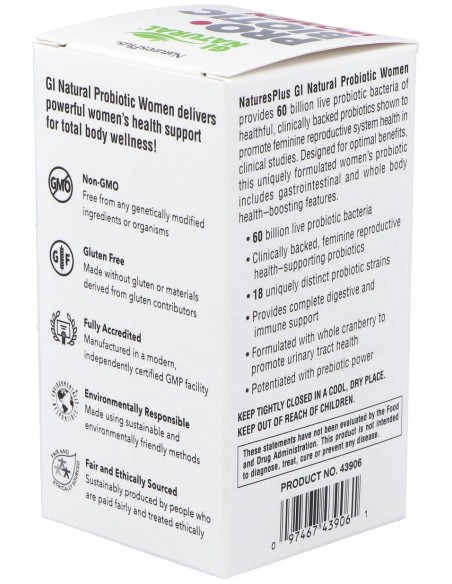 Naturesplus Gi Natural Probiotic Mujer 30Caps