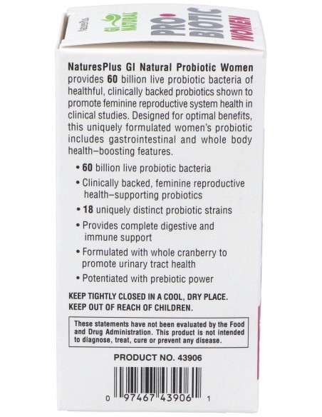 Naturesplus Gi Natural Probiotic Mujer 30Caps