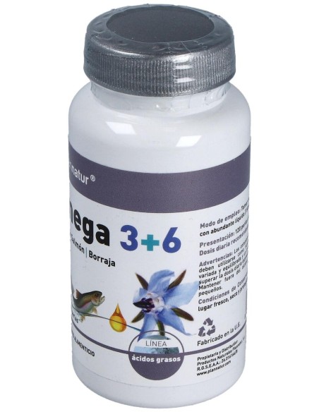 Omega 3+6 Borraja + Salmon 500Mg. 120Perlas