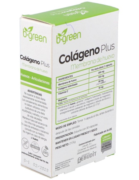 B-Green Colágeno Plus 30Cáps