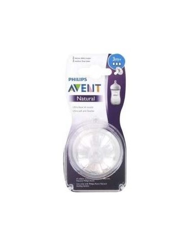 Avent Pack Tetinas Natural Flujo Medio 3M 2Uds