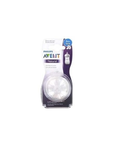Avent Pack Tetinas Natural Flujo Medio 3M 2Uds