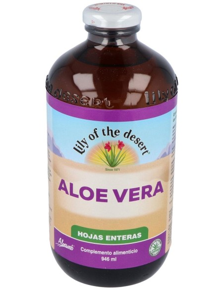Lily Of The Desert Aloe Vera Hojas Enteras Vidrio 946Ml