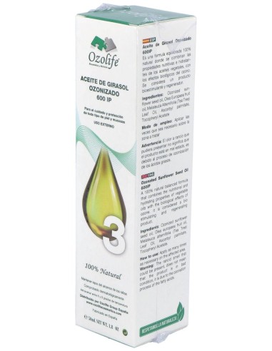 Aceite Girasol Ozonizado 600Ip Airless 50Ml.