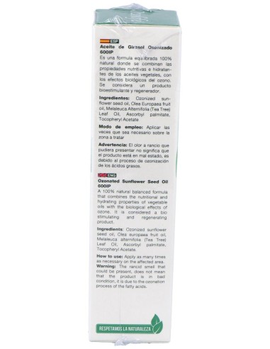 Aceite Girasol Ozonizado 600Ip Airless 50Ml.