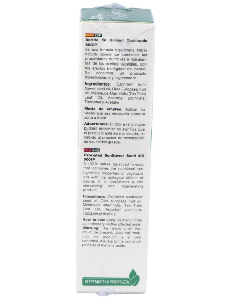 Aceite Girasol Ozonizado 600Ip Airless 50Ml.