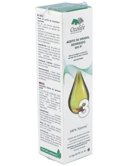 Aceite Girasol Ozonizado 600Ip Airless 50Ml.