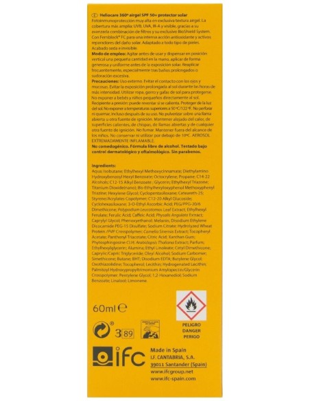 Heliocare 360 Spf50+ Fluido Airgel 60 Ml