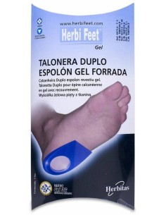 Herbifeet Talonera Duplo Espolón Gel Forrada Talla L, 1 Par