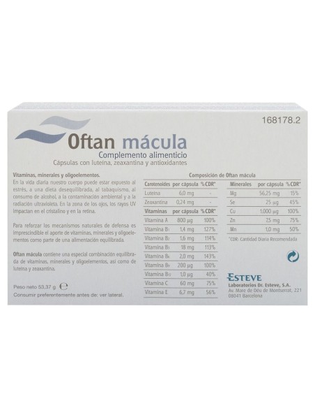 Oftan Mácula, 90 Cápsulas