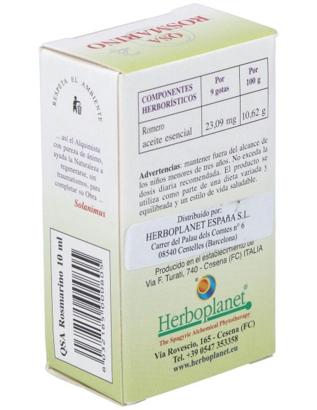 Herboplanet Qsa Rosmarino Romero Gotas 10Ml