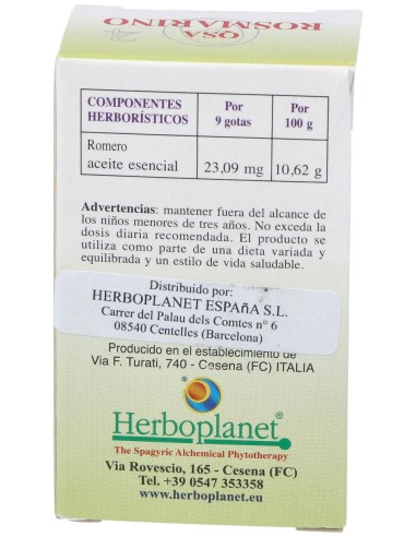 Herboplanet Qsa Rosmarino Romero Gotas 10Ml
