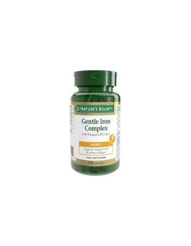 Nature'S Bounty Hierro Gentle Complex Con Vit C Y B12 100 Cáps.