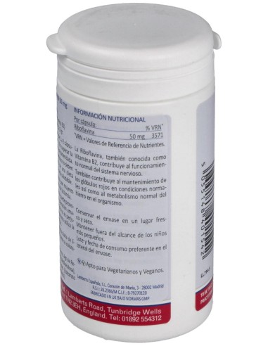 Vitamina B-2 50 Mg.(Riboflavina) 100 Cap.