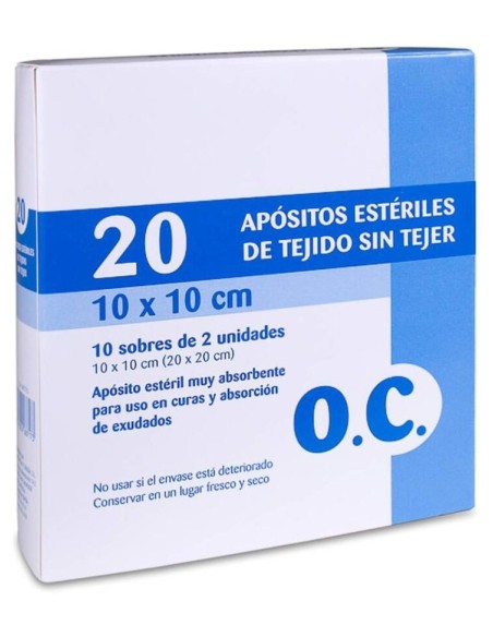 O.C. Apósitos Estériles De Tejido Sin Tejer 10Cmx10Cm 20Uds