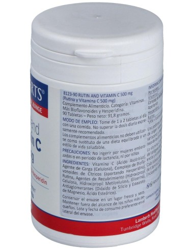 Lamberts Rutina Y Vitamina C 500Mg + Bioflavonoides 90Comp