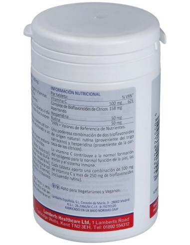 Lamberts Rutina Y Vitamina C 500Mg + Bioflavonoides 90Comp