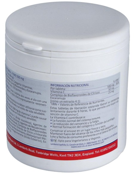 Vitamina C 500Mg. Time Lib. Sostenida 250 Comp.