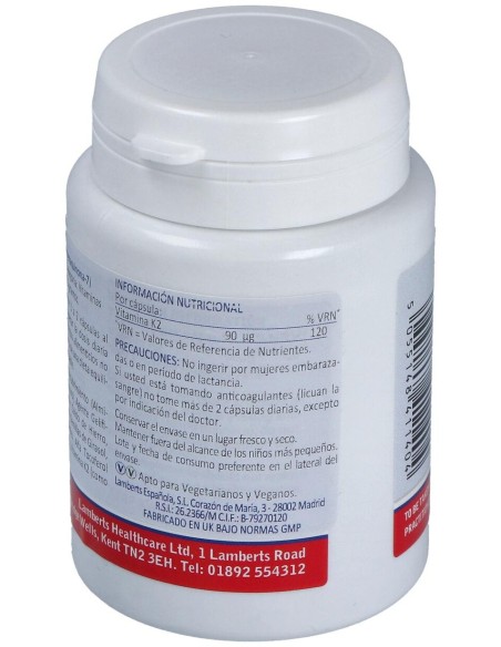 Lamberts Vitamina K2 90Μg 60Caps