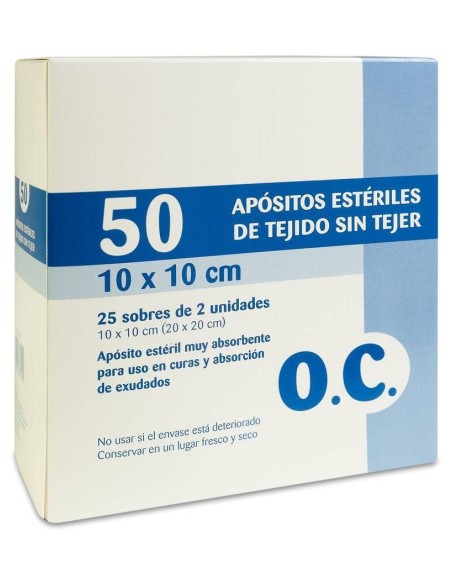 O.C Compresa Estéril Tejido Sin Tejer 10Cmx10Cm 50Uds