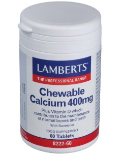 Lamberts Calcio Masticable 400 Mg 60 Comp