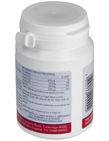 Lamberts Selenio 200Μg + Vitaminas A+C+E 100 Comprimidos