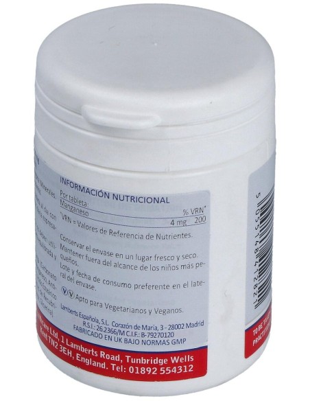 Manganeso Citrato 4Mg. 100 Cap.