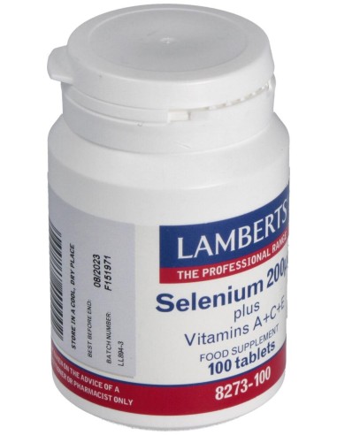 Lamberts Selenio 200Μg + Vitaminas A+C+E 100 Comprimidos
