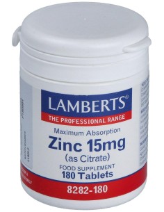 Zinc (Como Citrato) 15 Mg. 180Comp.