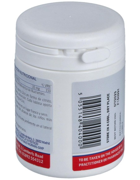 Zinc (Como Citrato) 15 Mg. 180Comp.