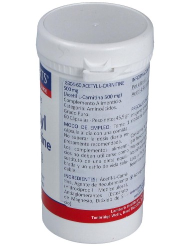 Lamberts Acetyl L-Carnitine 60Caps