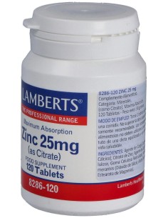 Lamberts Zinc 25Mg 120Comp