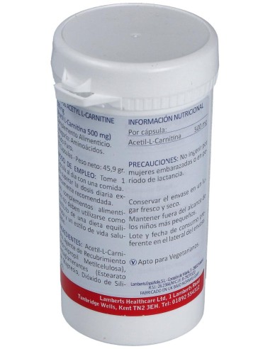 Lamberts Acetyl L-Carnitine 60Caps