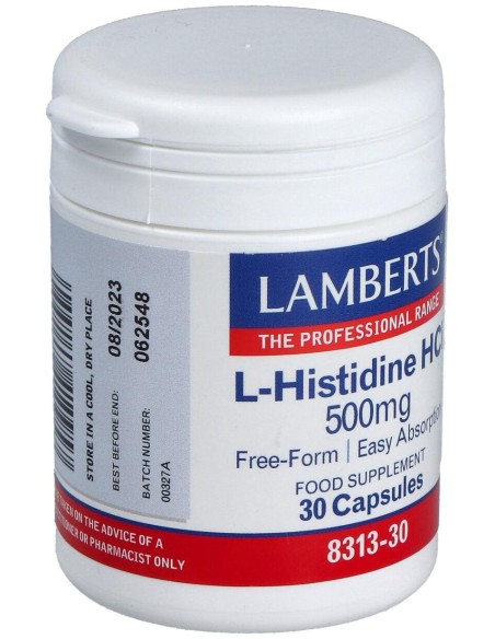 Lamberts L-Histidina Hci 500Mg 30Caps