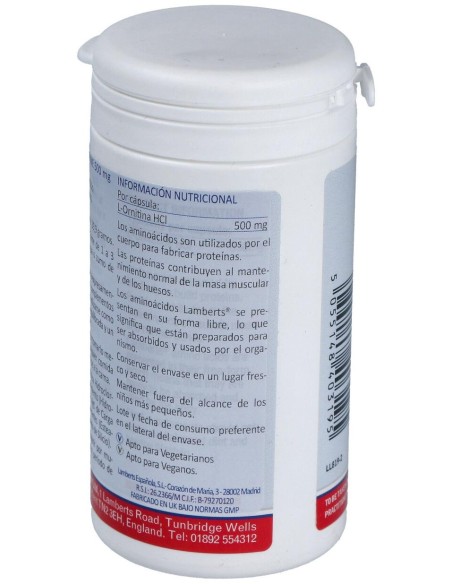 Lamberts Ornitina Hcl 500 Mg 60 Cap