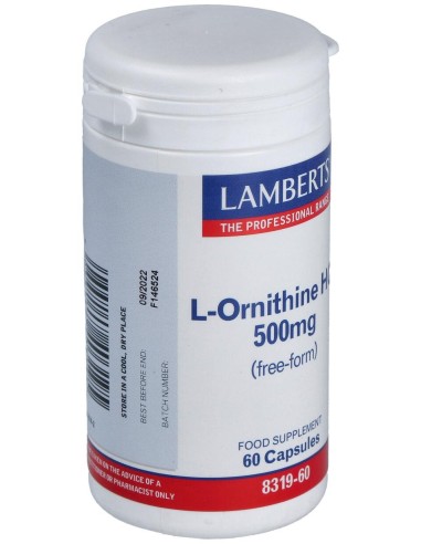Lamberts Ornitina Hcl 500 Mg 60 Cap