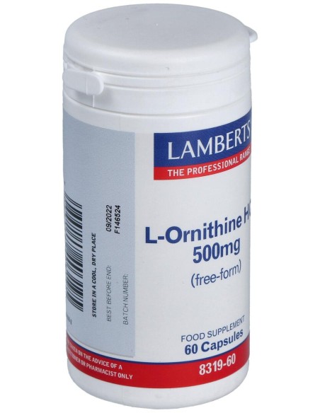 Lamberts Ornitina Hcl 500 Mg 60 Cap