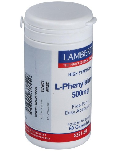 Lamberts L-Fenilalanina 500 Mg 60 Cápsulas